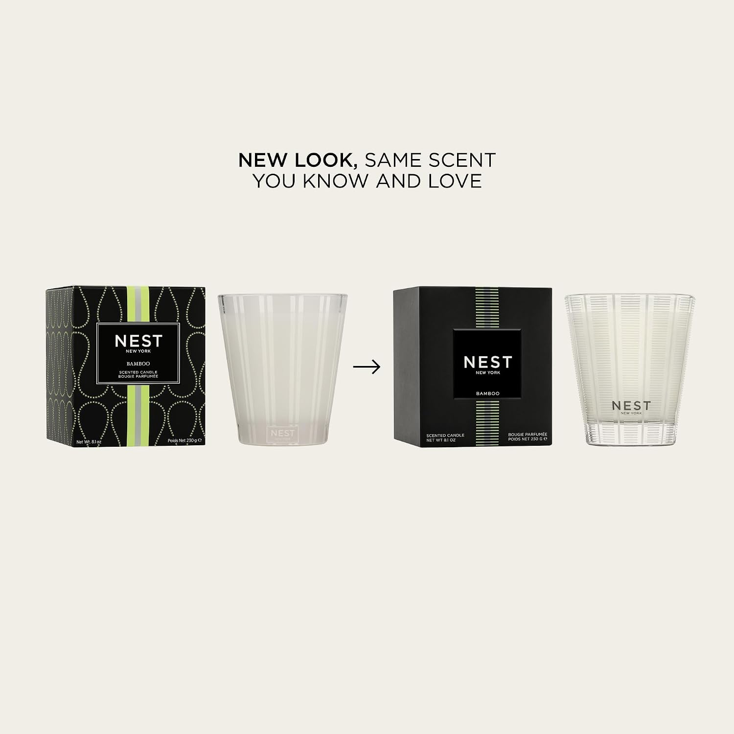 Bamboo Scented Glass Candle