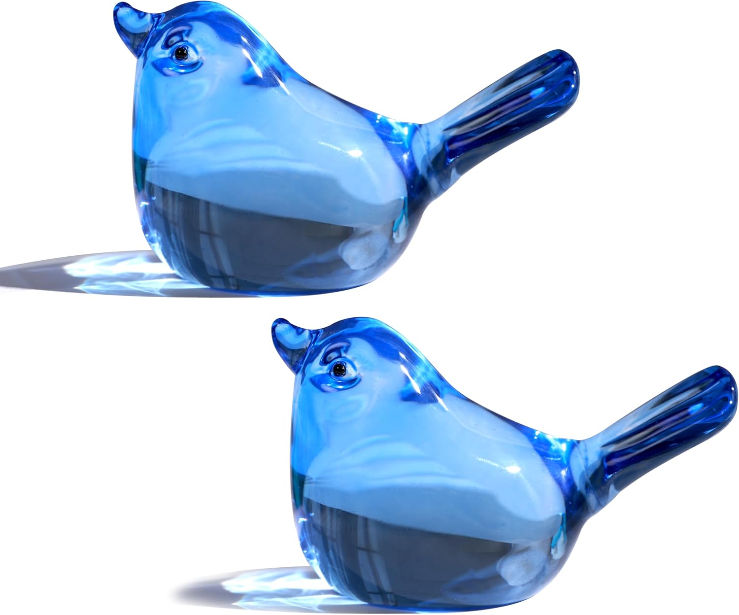 Dark Blue Glass Bird Figurine
