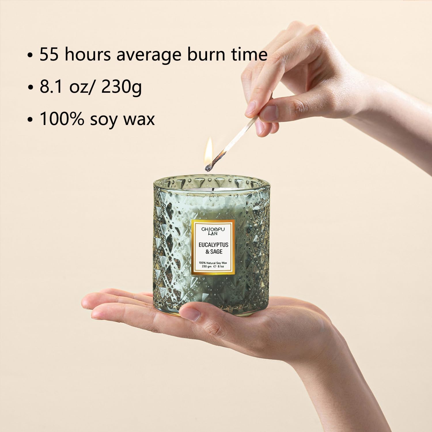 Eucalyptus Sage Scented Jar Candle