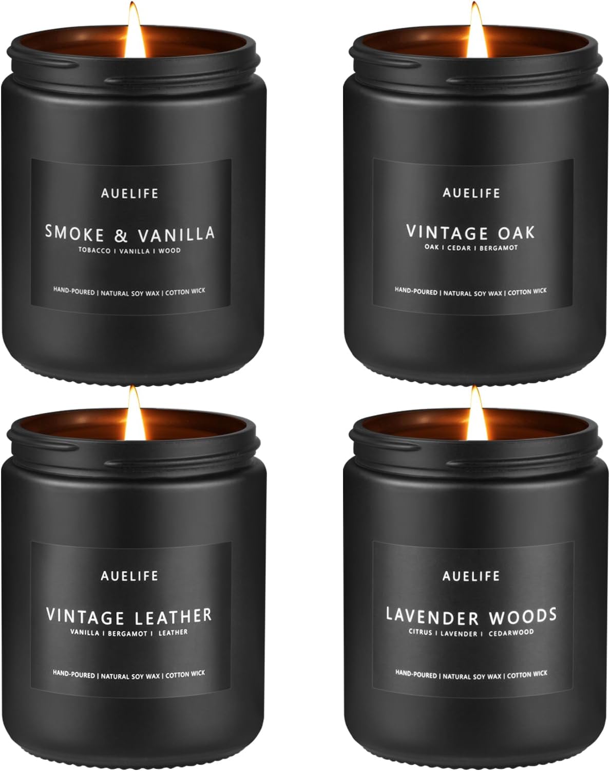 Four Scented Soy Wax Jar Candles