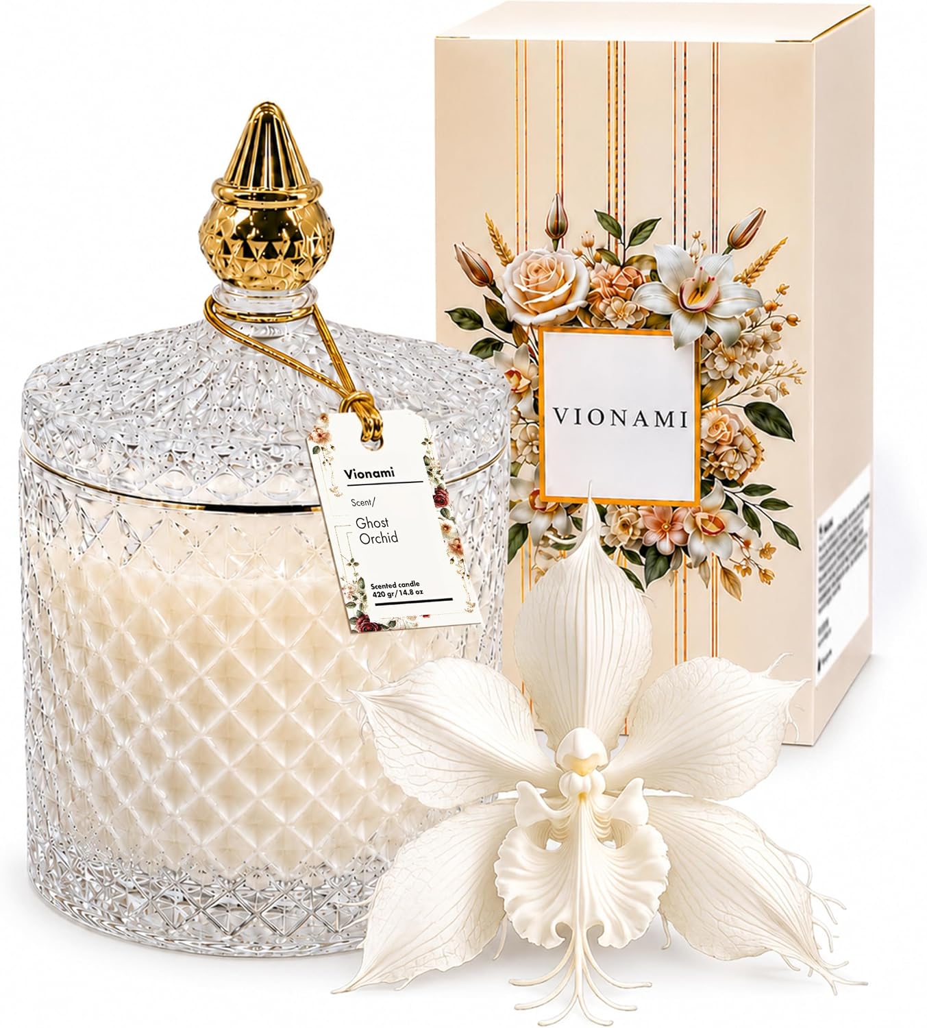 Ghost Orchid Scented Candle in Glass Jar