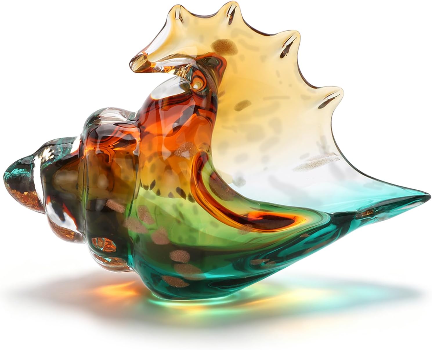 Glass Seashell Tabletop Sculpture
