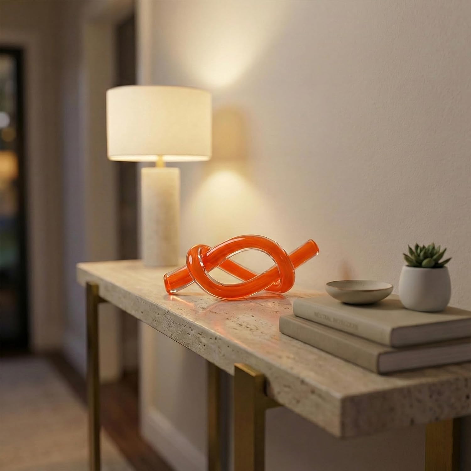 Orange Abstract Glass Knot