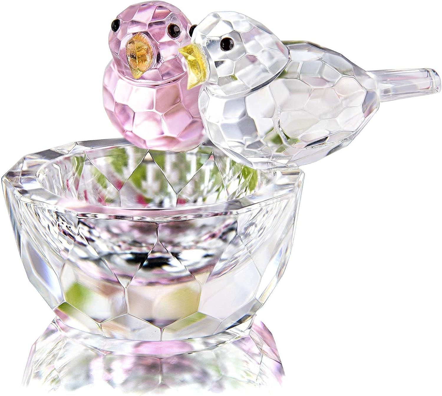 Pair of Crystal Bird Figurines
