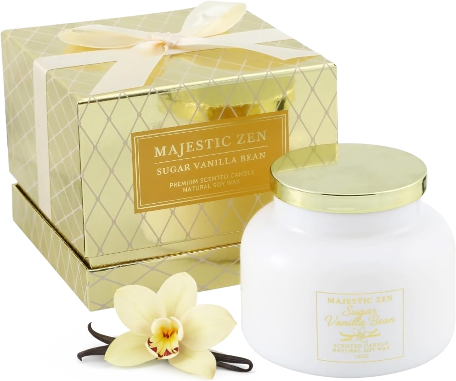 Sugar Vanilla Bean Scented Jar Candle